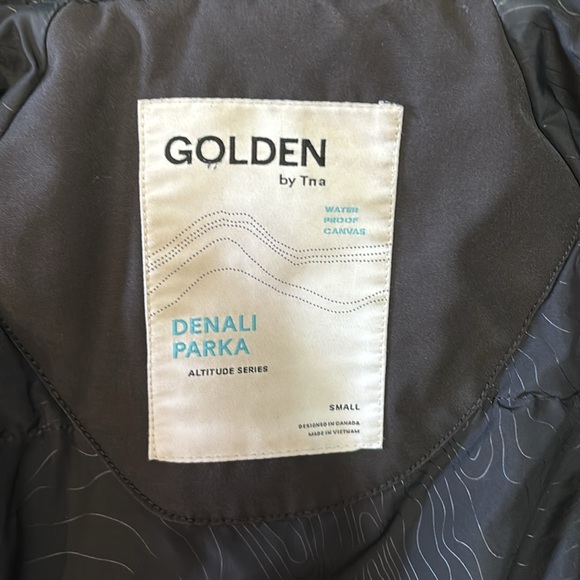 Golden by TNA Denali Parka Golden Goose Down Unisex Jacket Coat Size Small - Picture 3 of 6